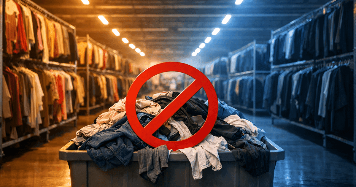 现代纺织仓库中贴有产品标签的可持续面料卷