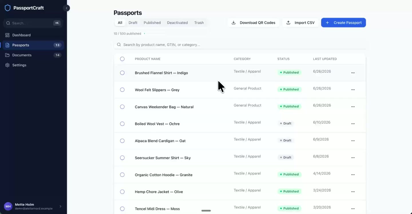 PassportCraft — Guided editor